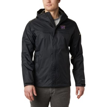 Columbia Collegiate Watertight II - Washington, Chamarras Negros Para Hombre | 706543-KAH